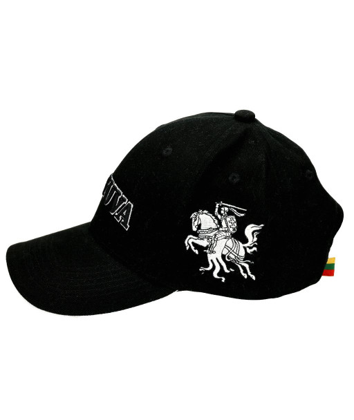 Juoda kepurė nuo saulės su Vyčiu